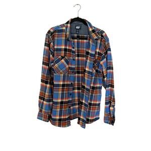 Lands’‎ End Men’s Traditional Fit Flannel Shirt Plaid Long Sleeve Button-Up L